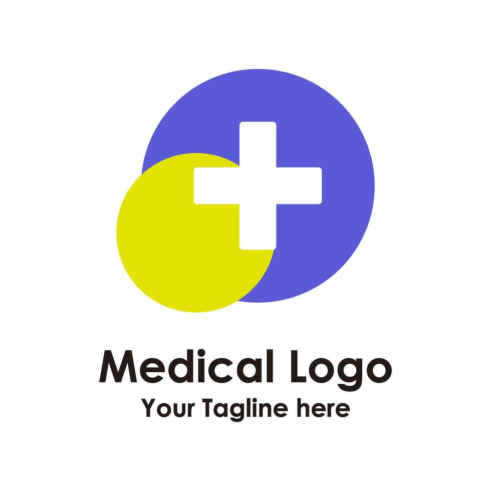 A modern of medical logo design template vector