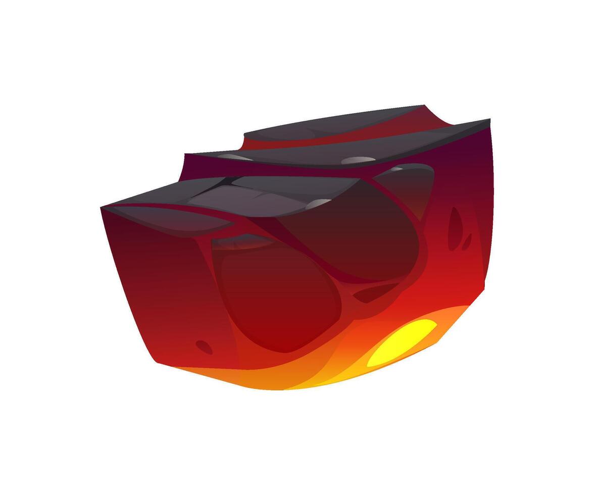 BBQ burn hot ember cartoon charcoal single piece vector