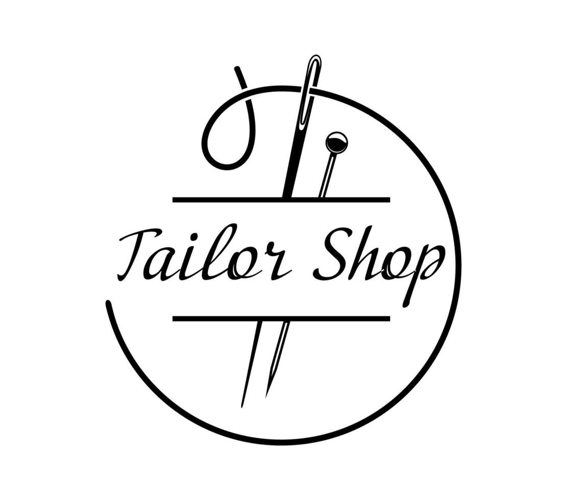 The logo for tailor shop vector