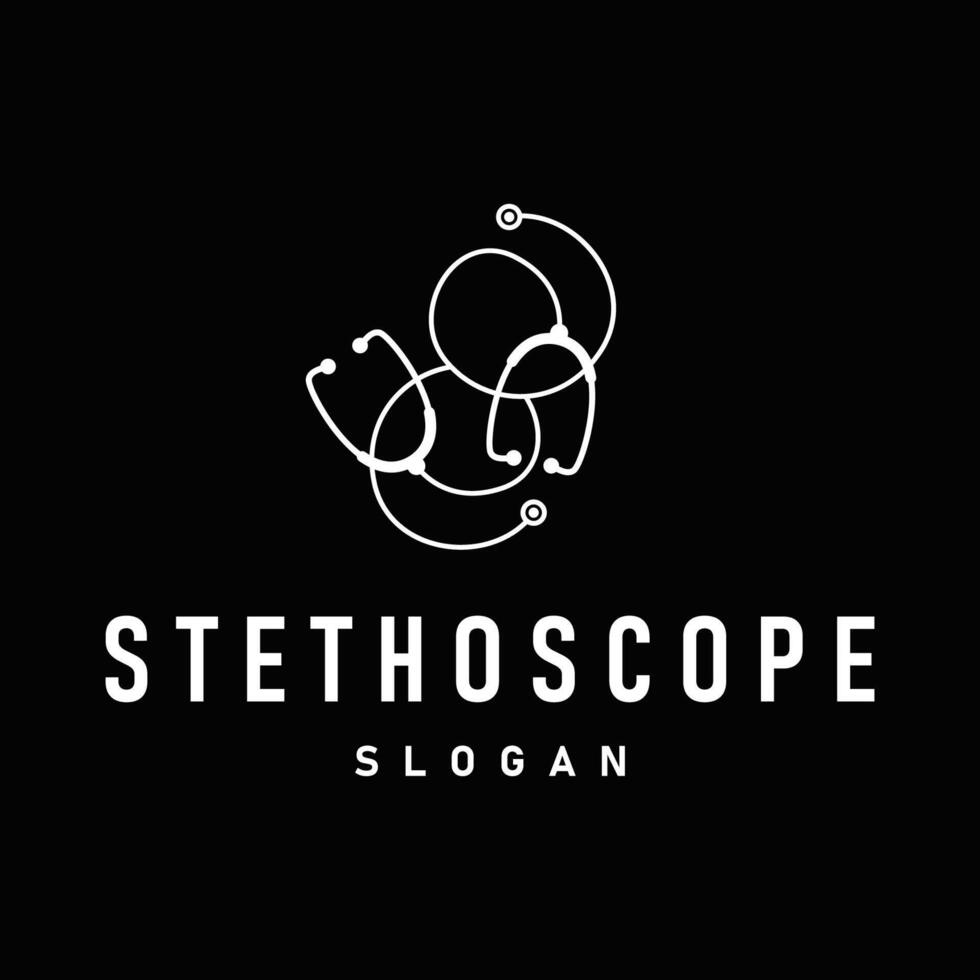 health care symbol stethoscope logo illustration template creative medical vector