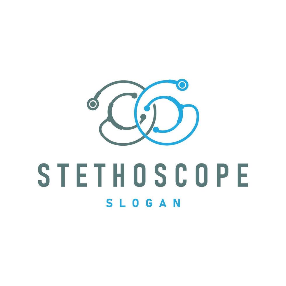 health care symbol design stethoscope logo vector