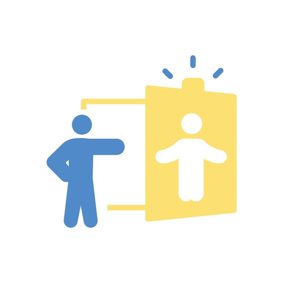 detector icon. colors vector