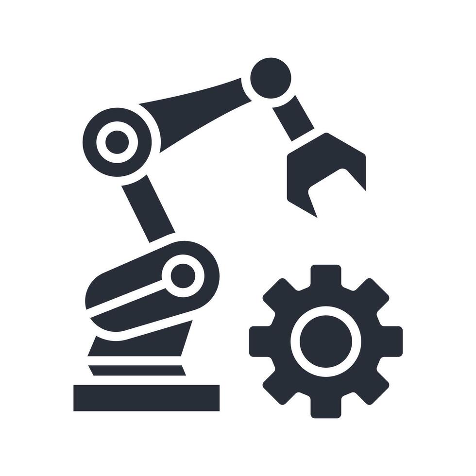 robotics icon.Editable stroke flat vector