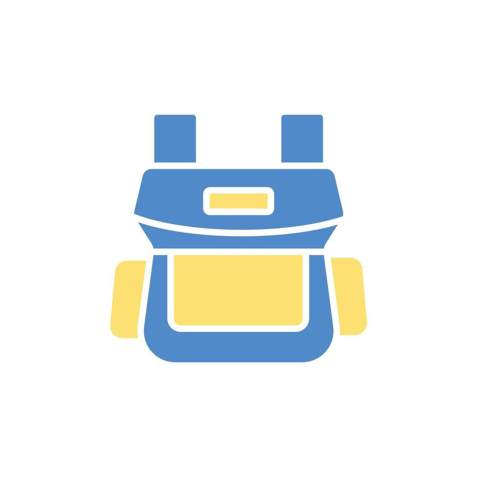 backpack icon. colors vector