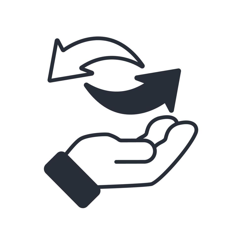 repeat icon.Editable stroke.linear style sign for use web design,logo.Symbol illustration. vector
