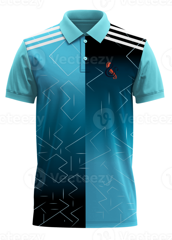 The polo shirt is designed with geometric patterns png