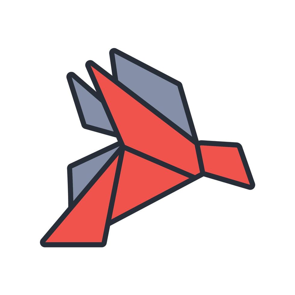 origami icon colors vector