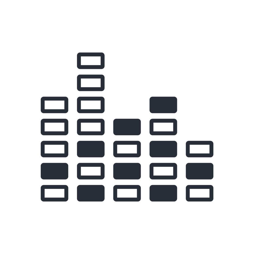 equalizer music icon.Editable stroke.linear style sign for use web design,logo.Symbol illustration. vector