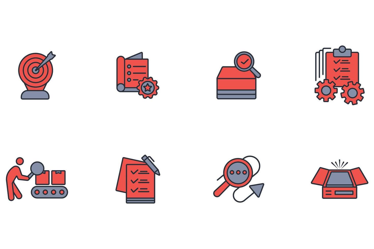 Quality control icon colors vector