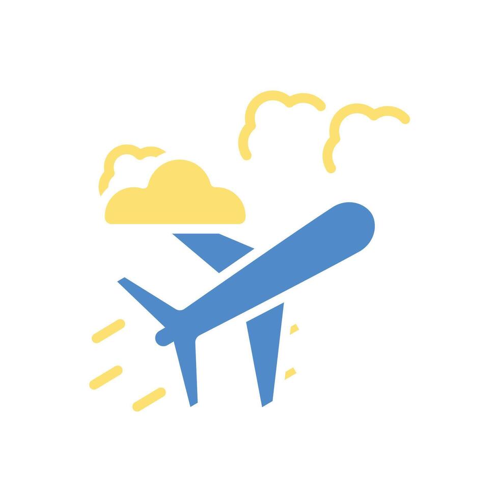 Flight icon colors vector