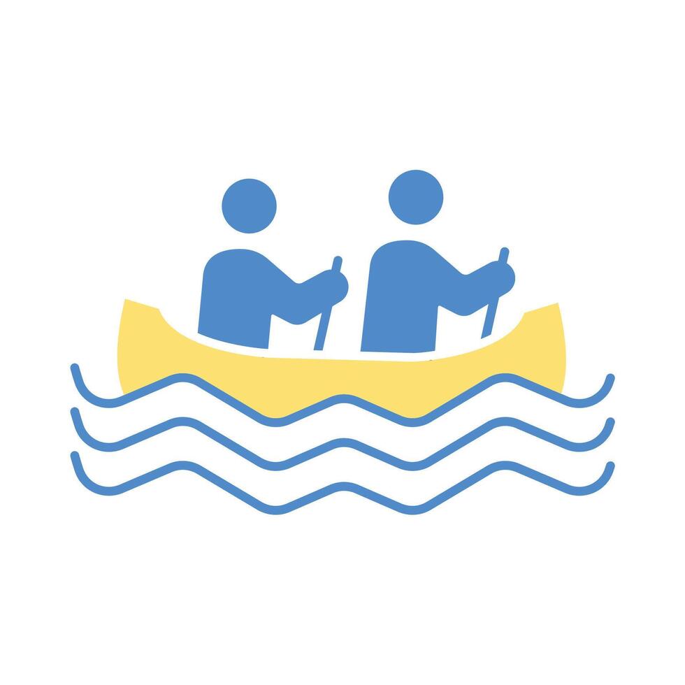 canoeing icon .colors vector