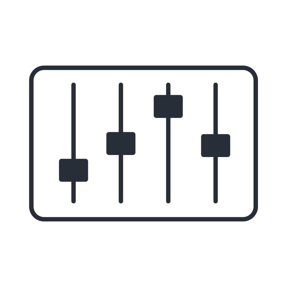 mastering music icon.Editable stroke.linear style sign for use web design,logo.Symbol illustration. vector