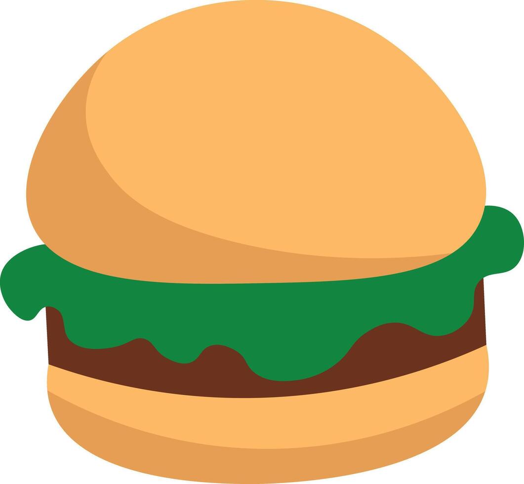Illustration of a Cartoon Hamburger vector