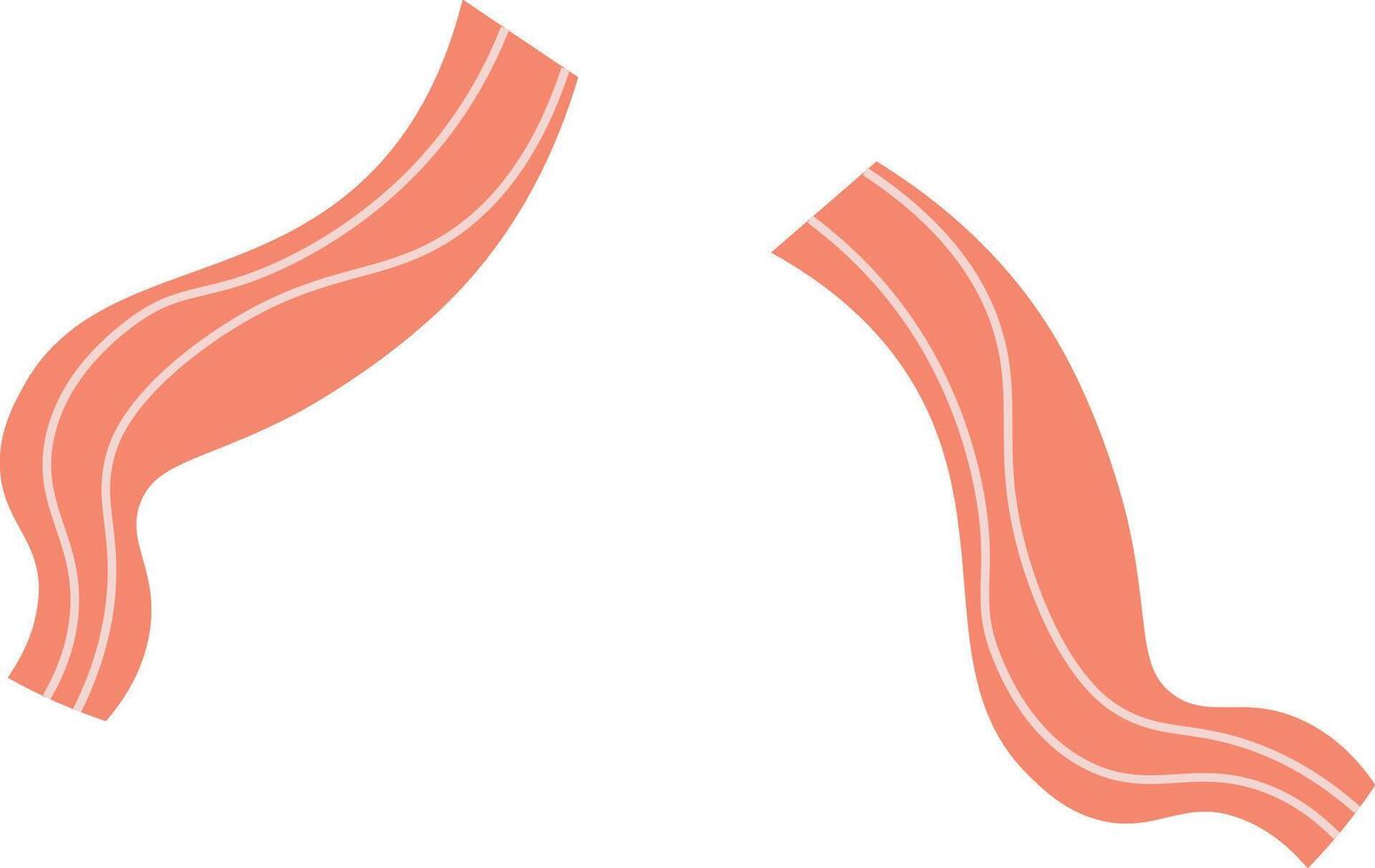 Stylized Bacon Strips vector