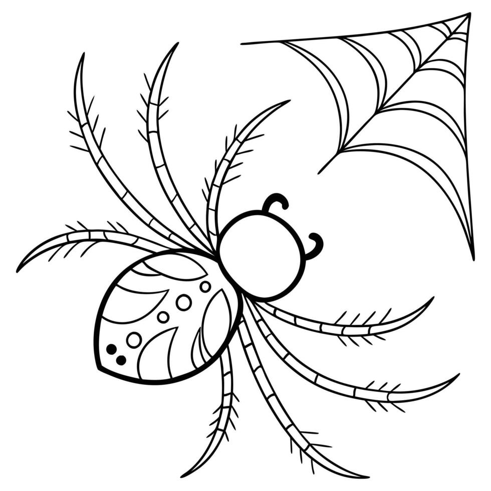 Illustration of acute spider for kids vector
