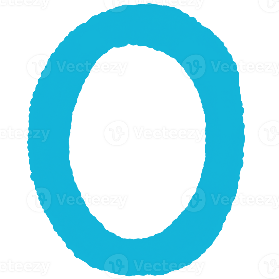 Blue Number zero png