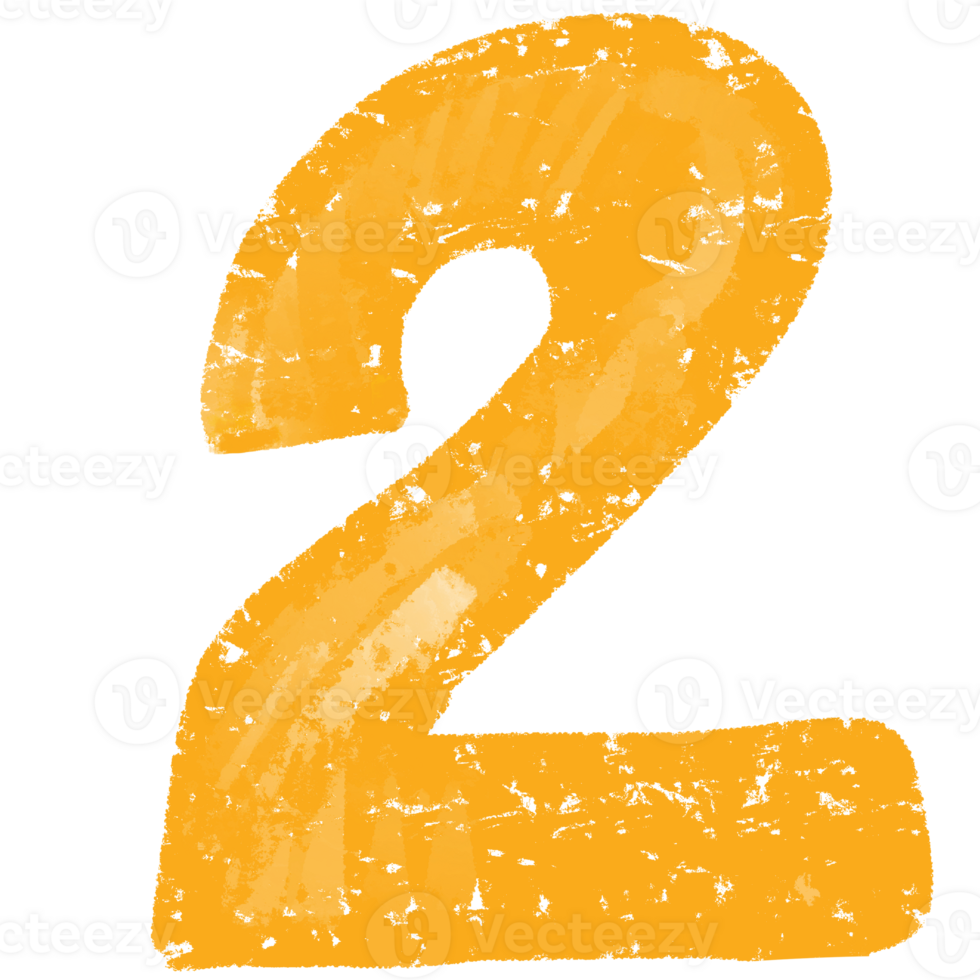 Yellow Number 2 png