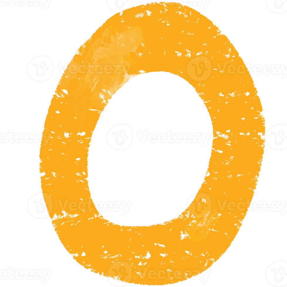 Yellow number 0 png
