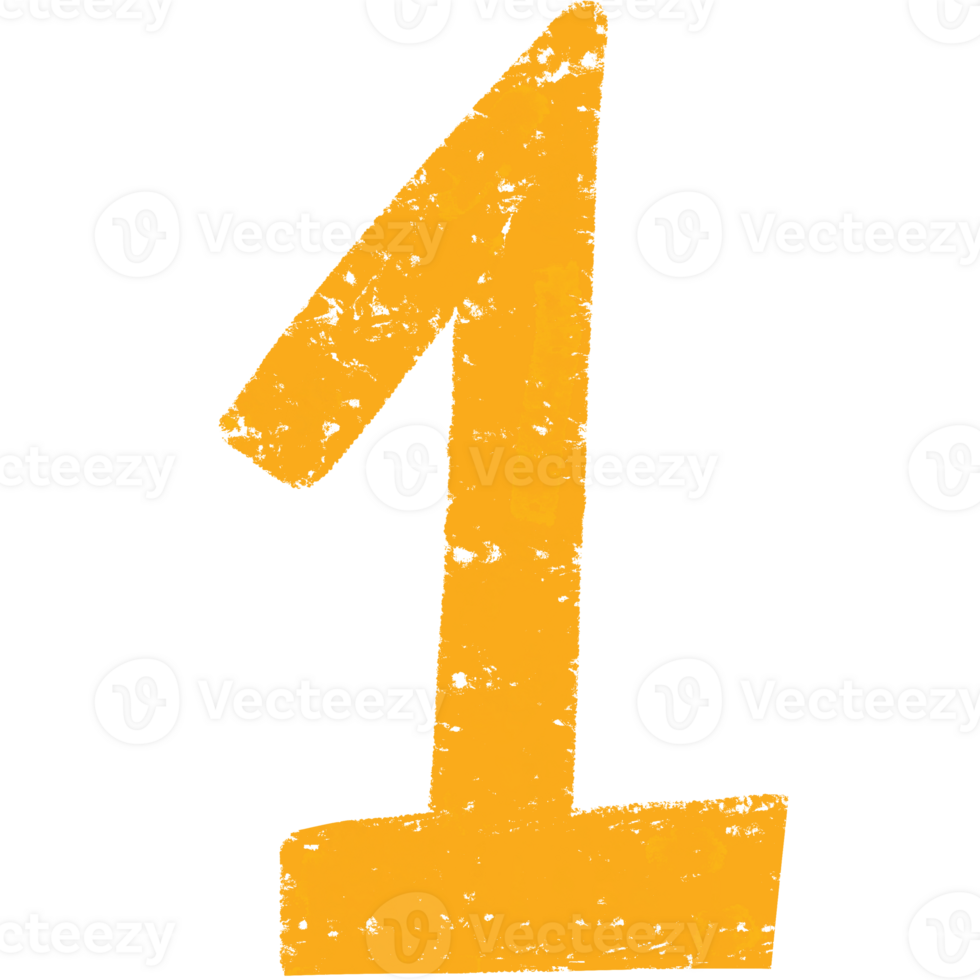 Yellow Number 1 png