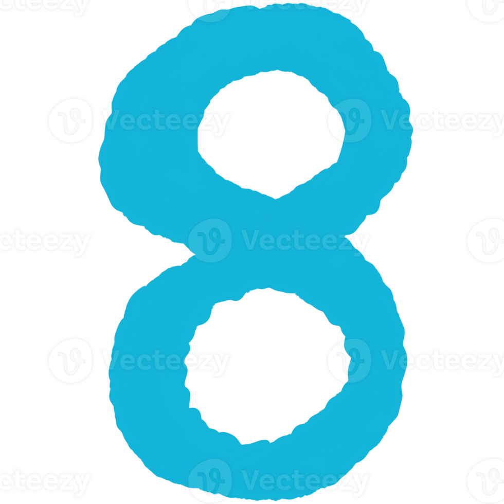 Blue Number 8 png