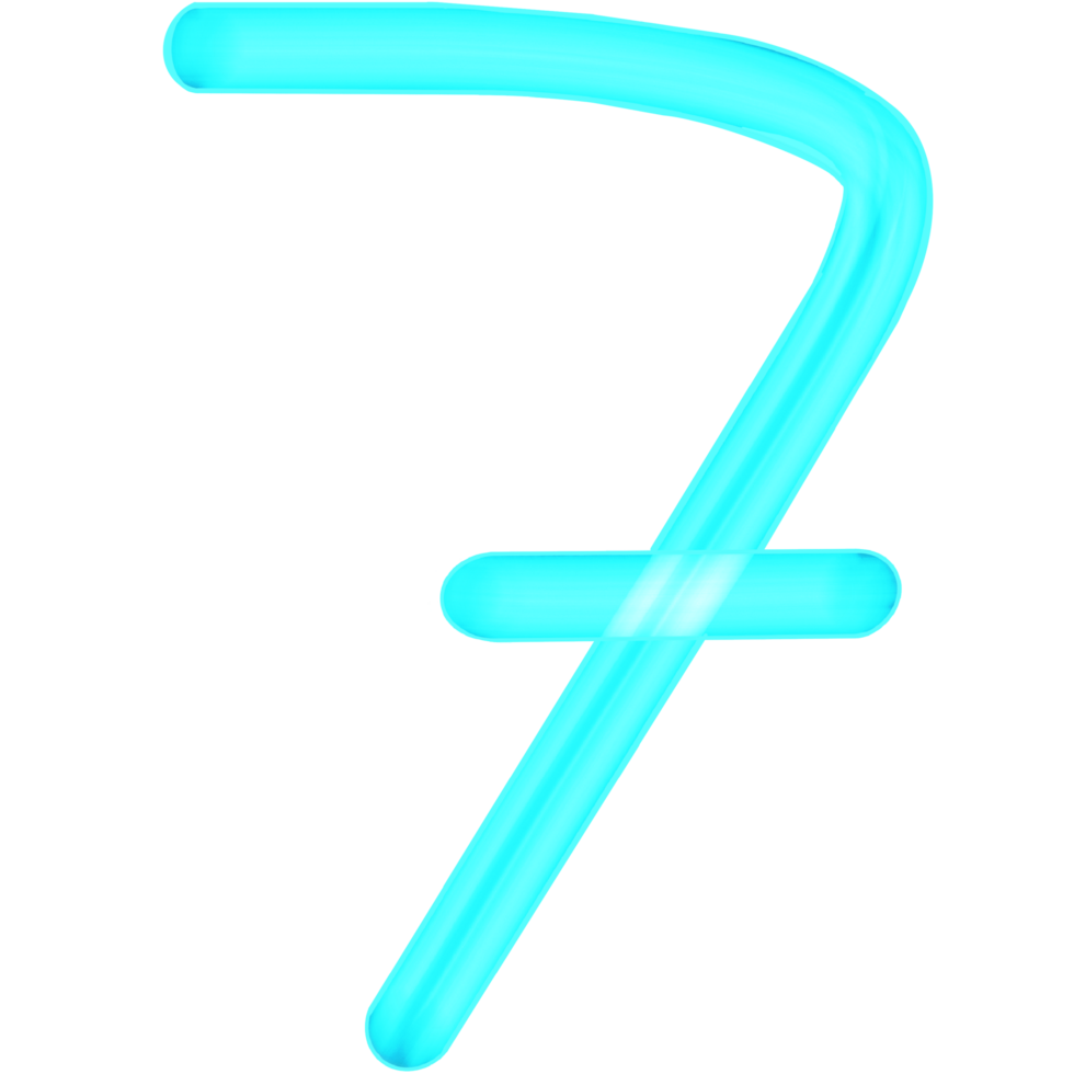 Neon Number 7 png