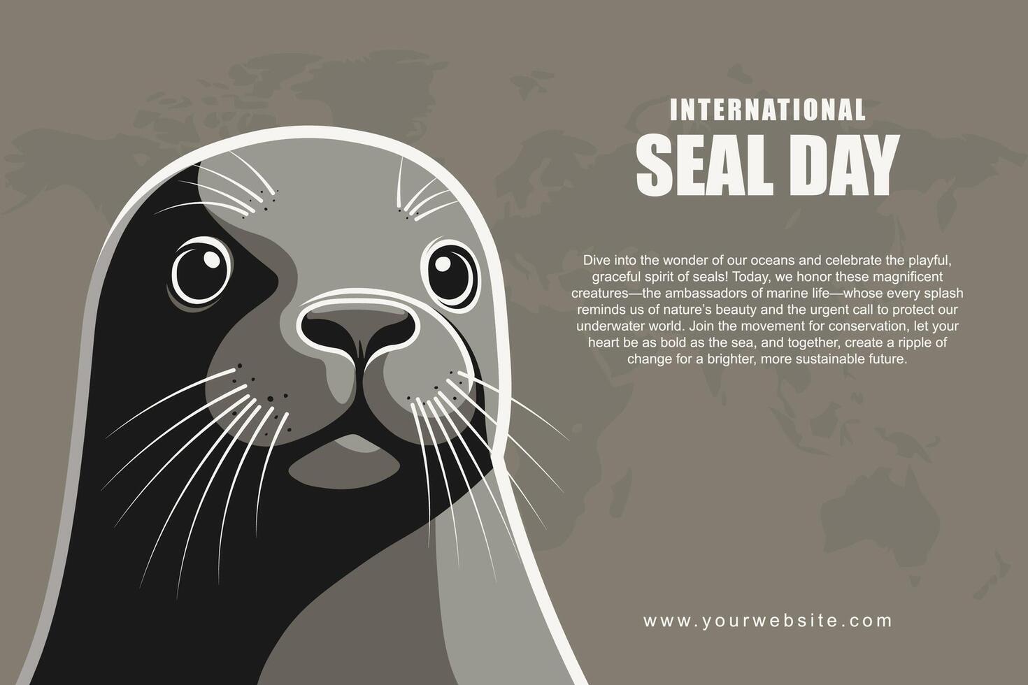 Celebrating International Day of the Seal on March 22 vector