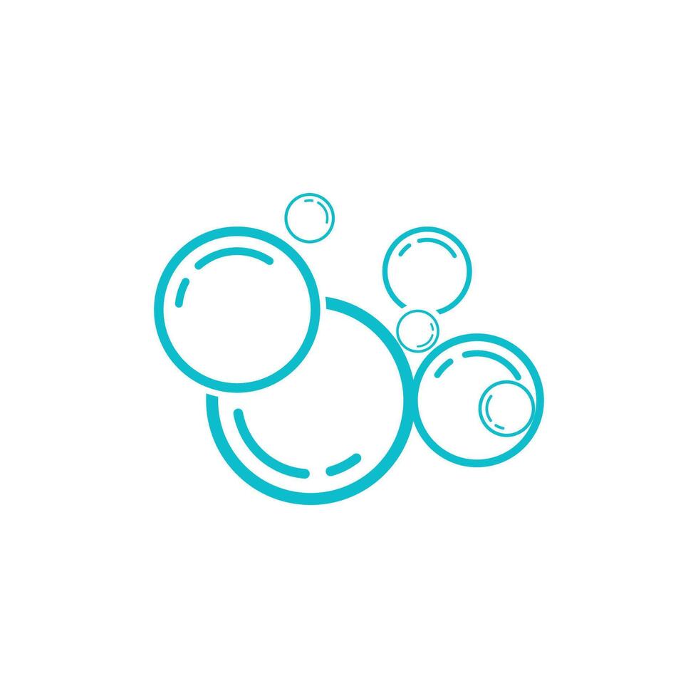 Bubble water logos vector