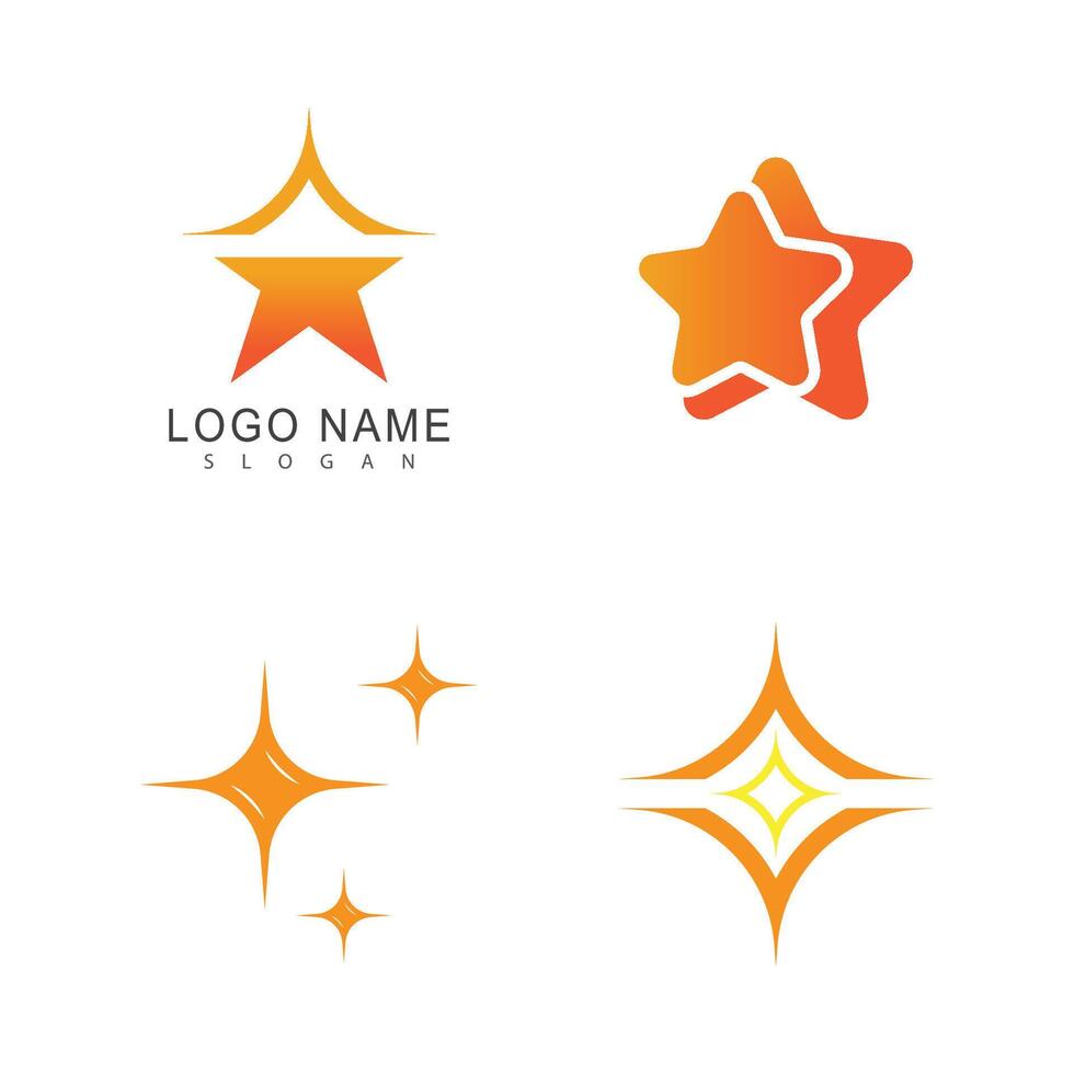 Star logos template element symbol design vector