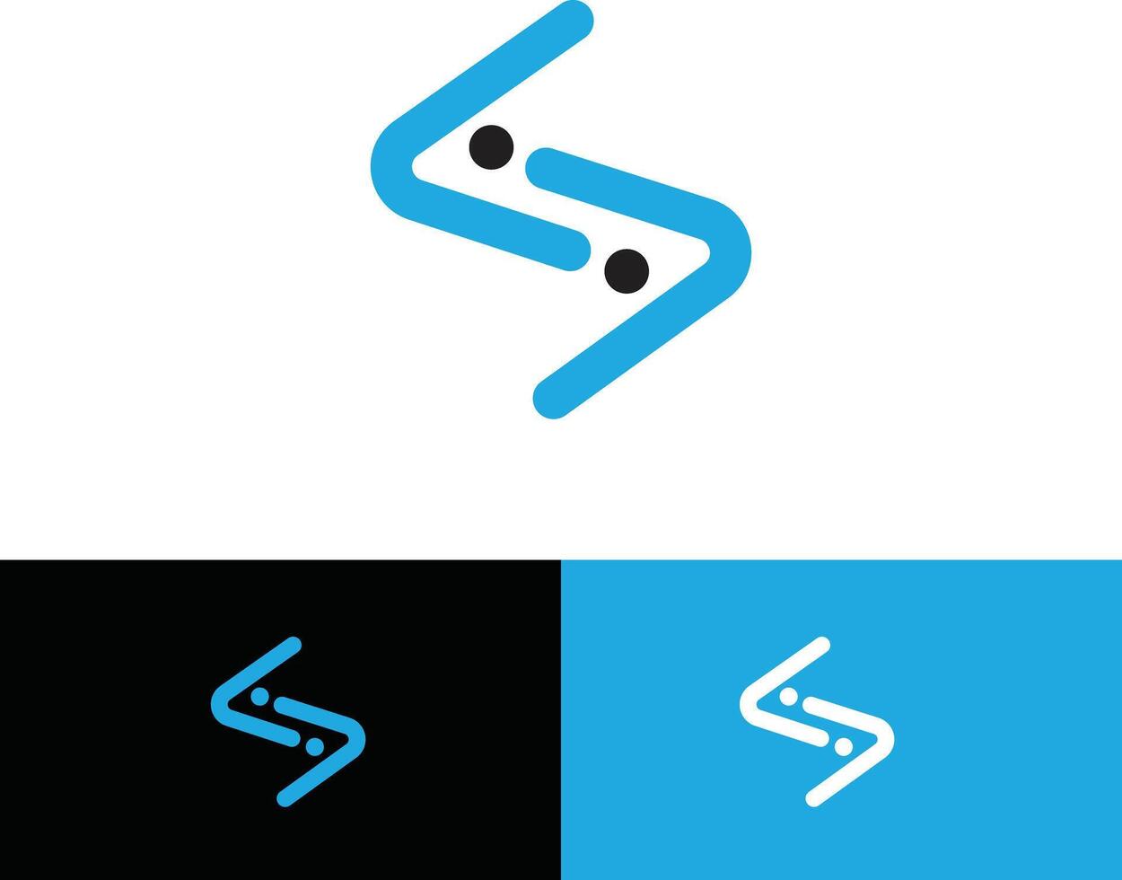 Abstract Arrow Connection Logo letter s vector