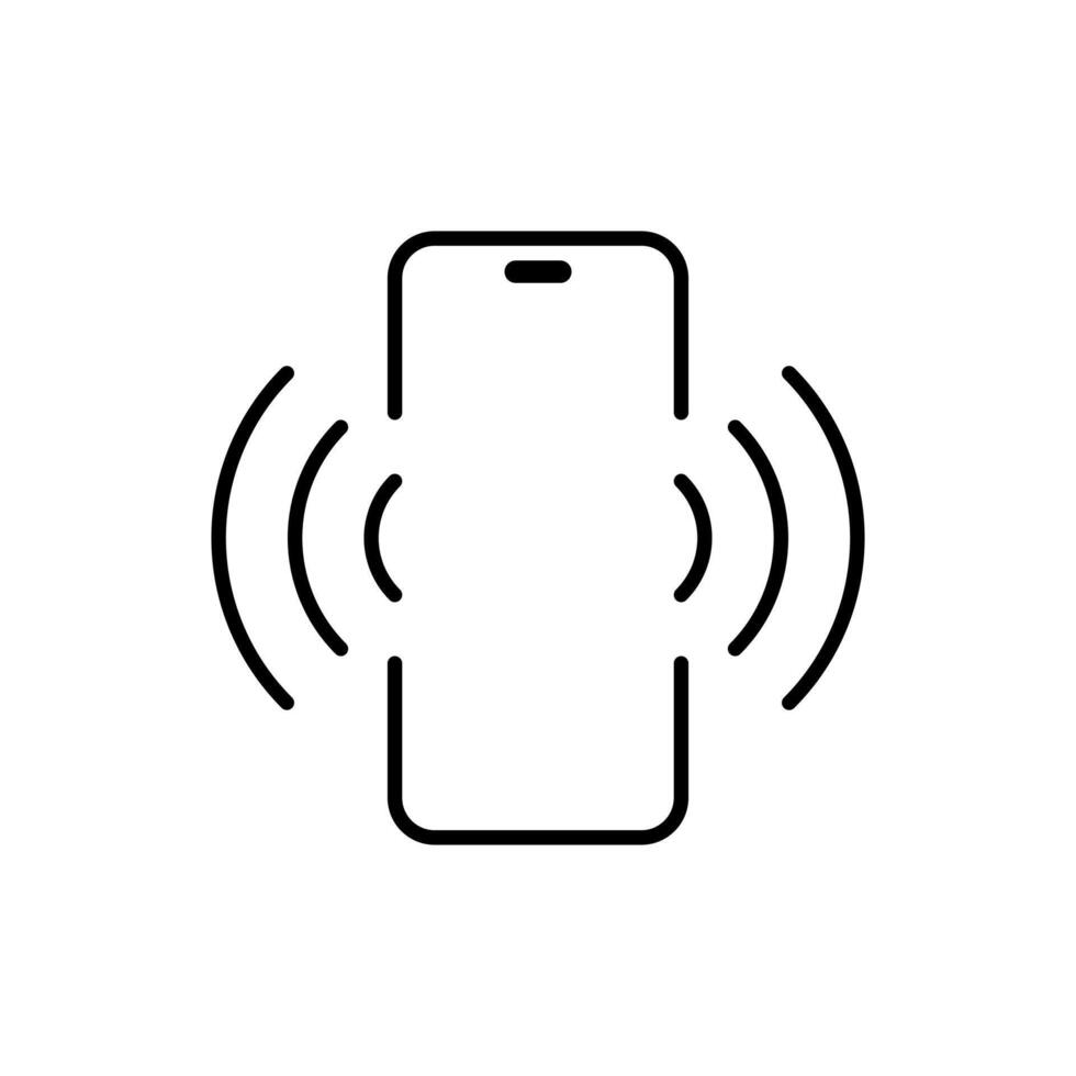 Vibrating smartphone icon. Phone vibration sign. Cellphone vibrate symbol vector