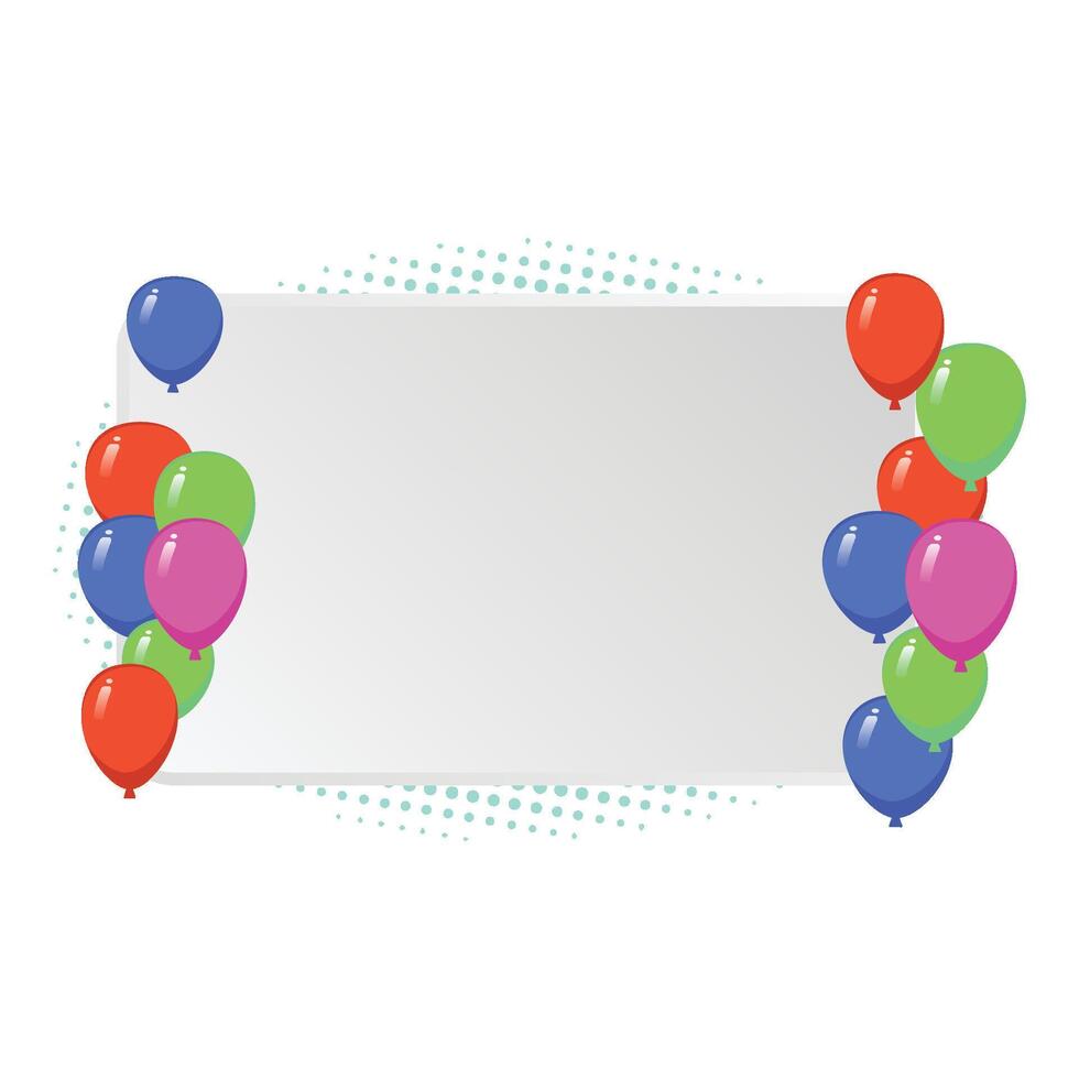 Cute Balloon Frame design vector