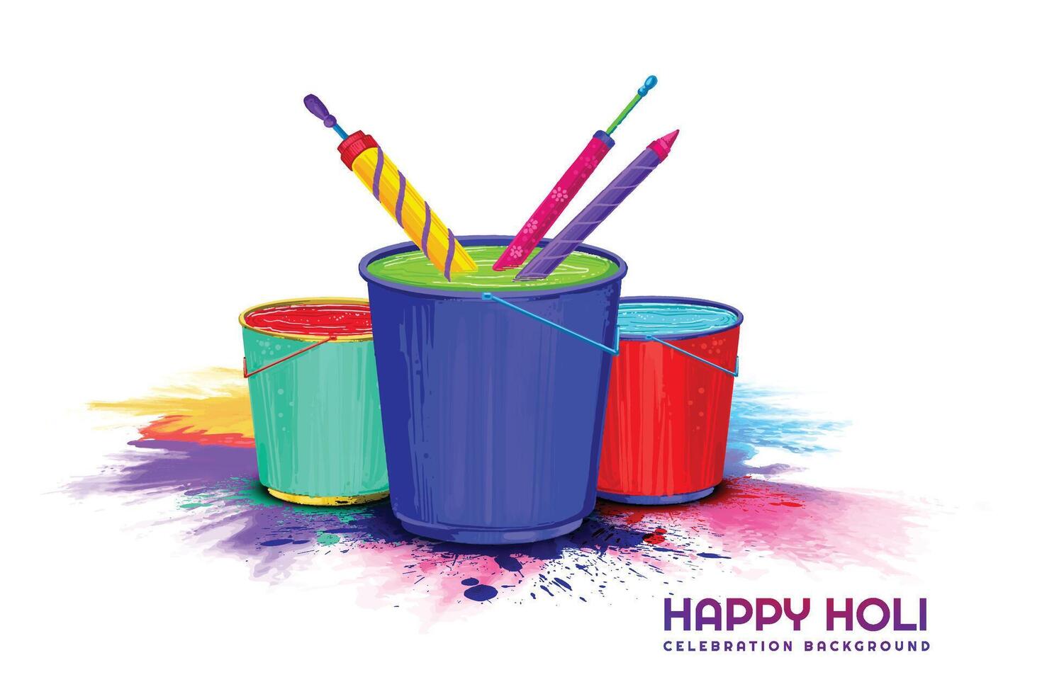 Indian festival of colours holi celebration concept background vector