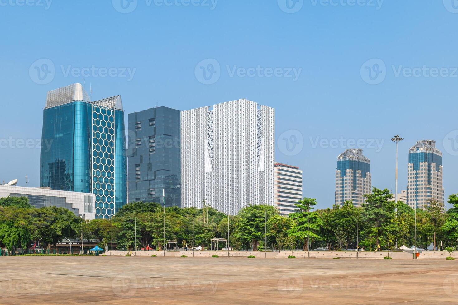 Scenery of the central business district of Jakarta, the capital of Indonesia photo