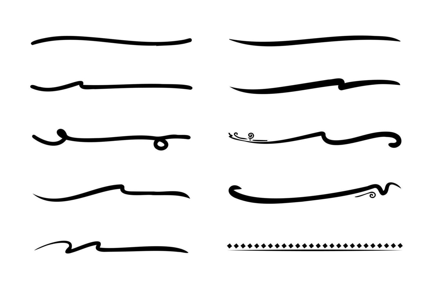 New and creative underline collection vector