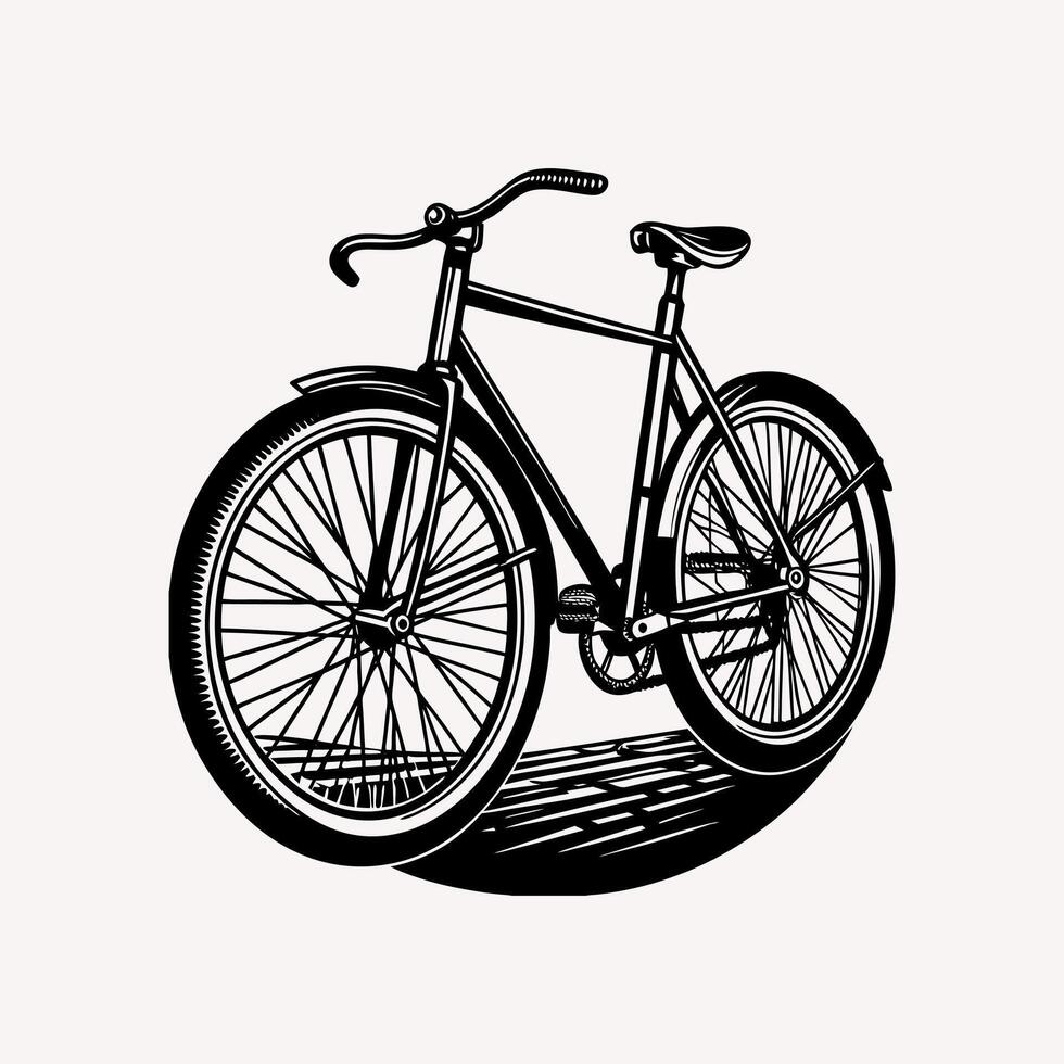Bicycle on White Background vector