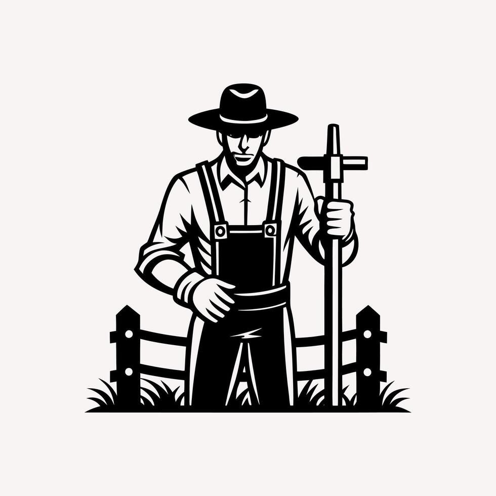 Fence Post Driver on White Background vector