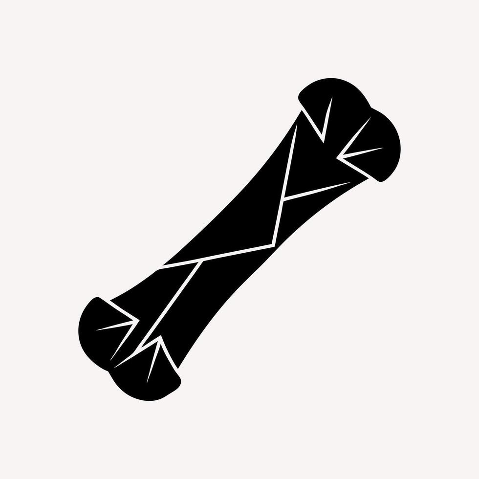 Bone Fracture on White Background Medical Injury Illustration vector