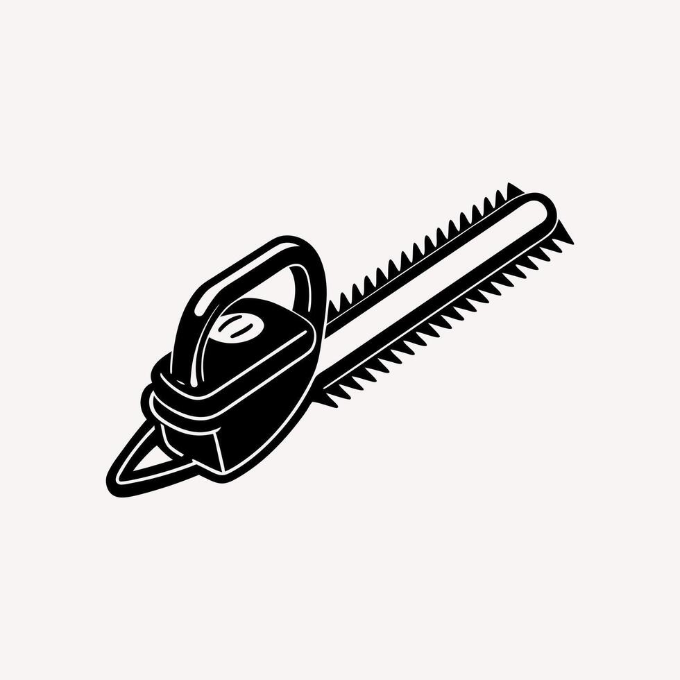 Hedge Trimmer Illustration on White Background vector