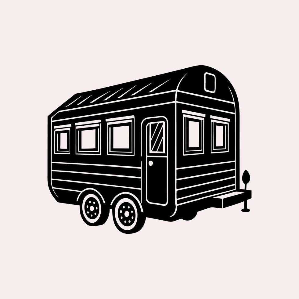 Trailer Transport Vehicle on White Background vector