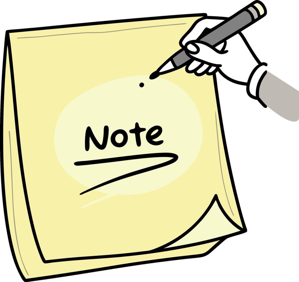 Yellow Sticky Note for Business and Personal Use vector