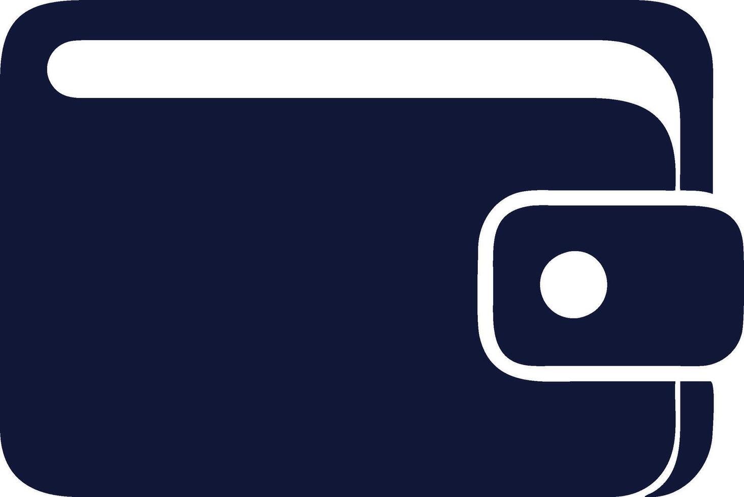 Wallet Icon Design with Simple Outline white Background vector