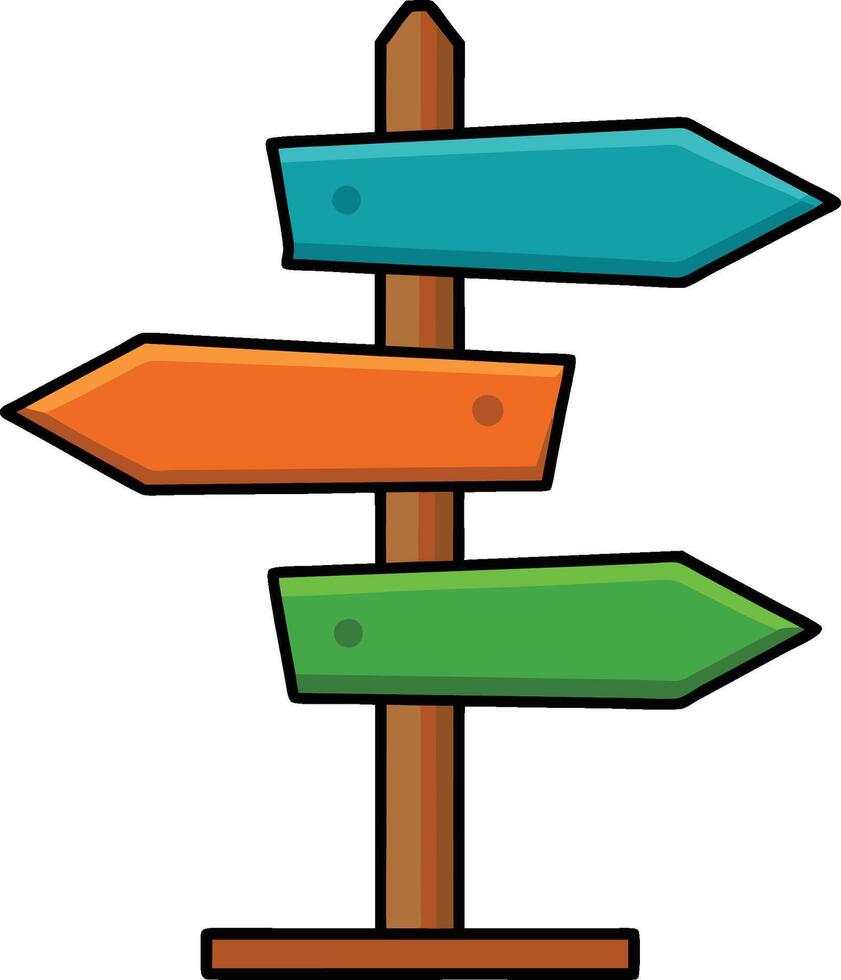 Directional Signpost Icon Travel and Navigation Concept vector