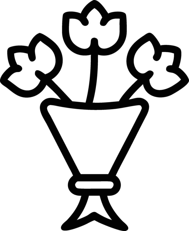 Flower Bouquet Icon Floral Design and Nature Concept vector