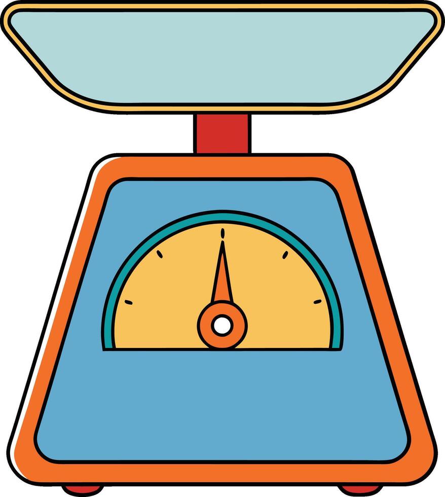 Classic Scale Icon Weighing Machine Concept vector