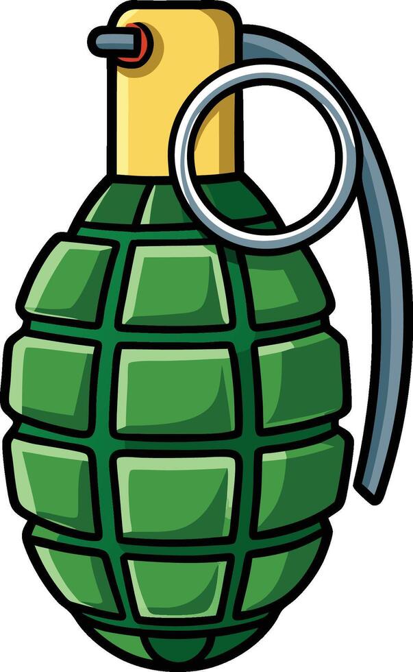 Cartoon Grenade Icon Design vector