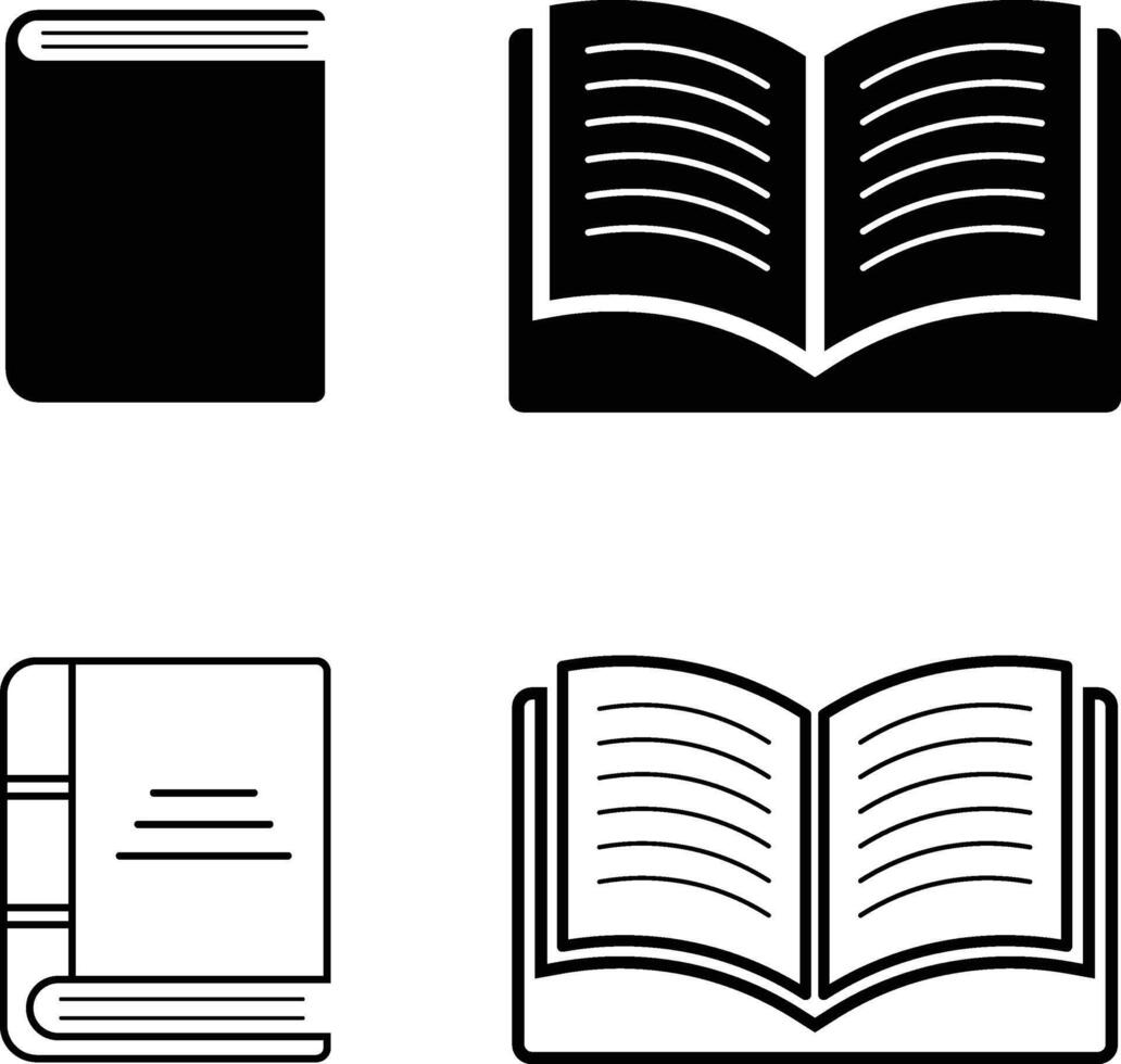 Book icon. Book sign collection isolated on white background. Literature book icons set. Textbook icon. Open book icon vector