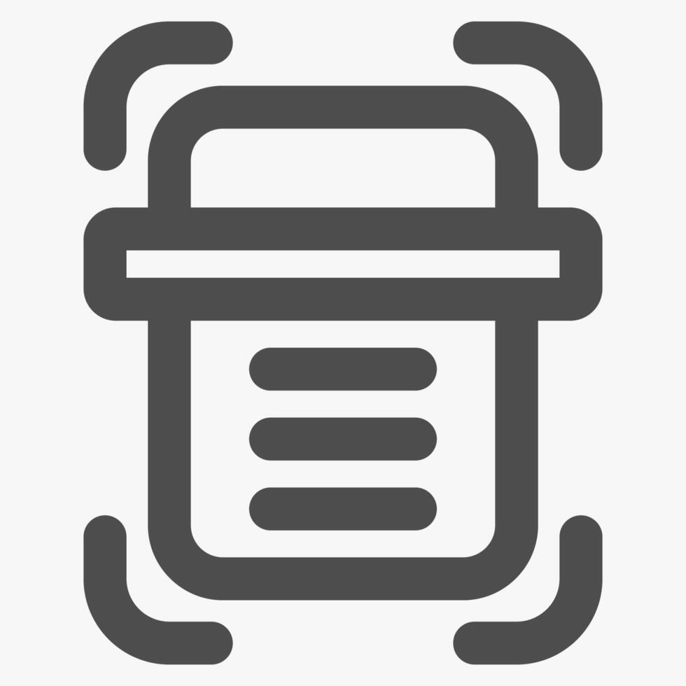 escanear documento, sencillo computadora hardware íconos vector