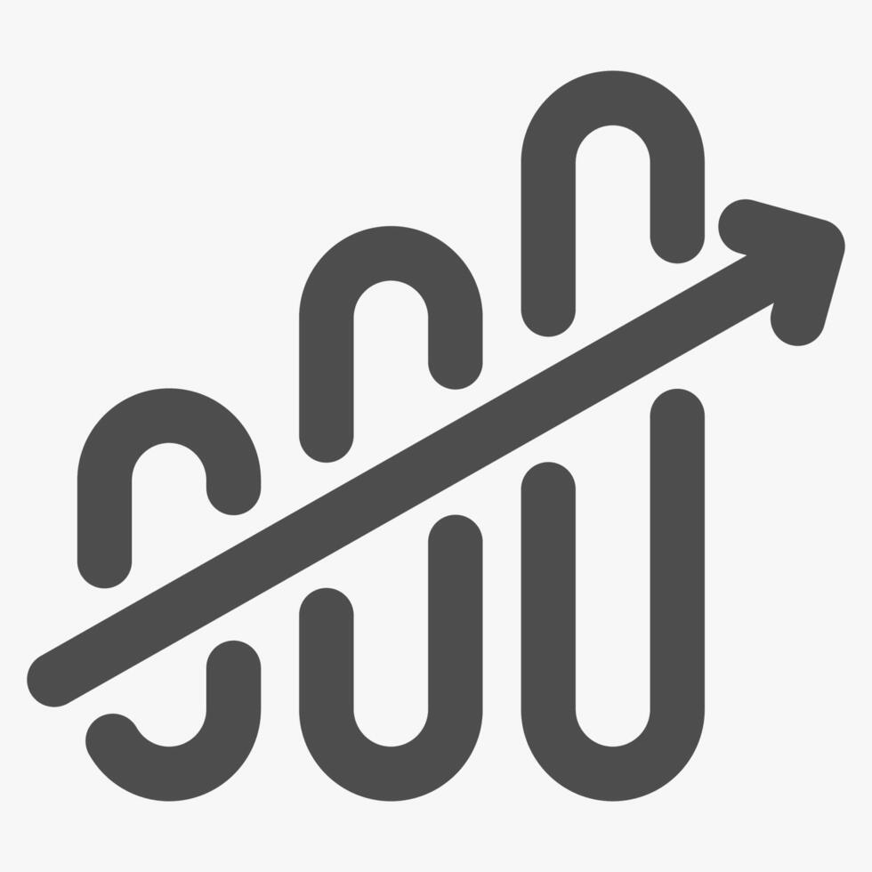 economic trends, simple finance and business icons vector
