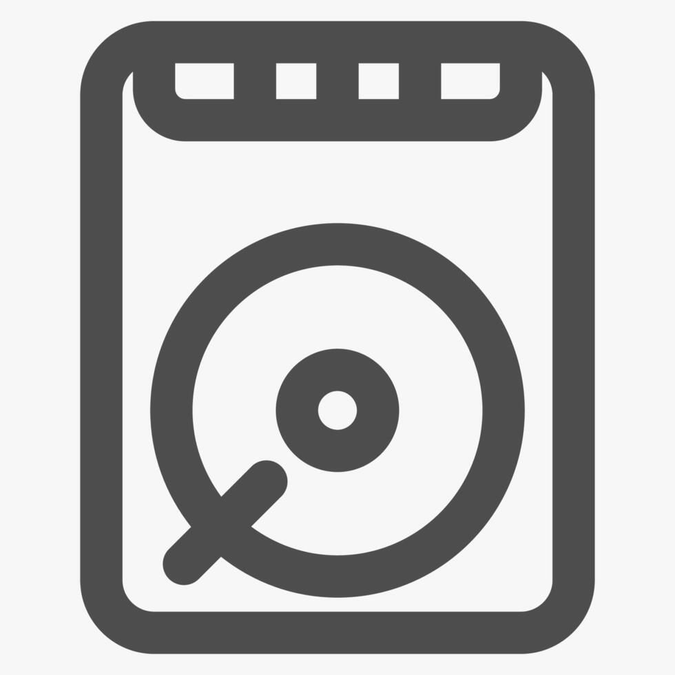 hardisk, simple computer hardware icons vector