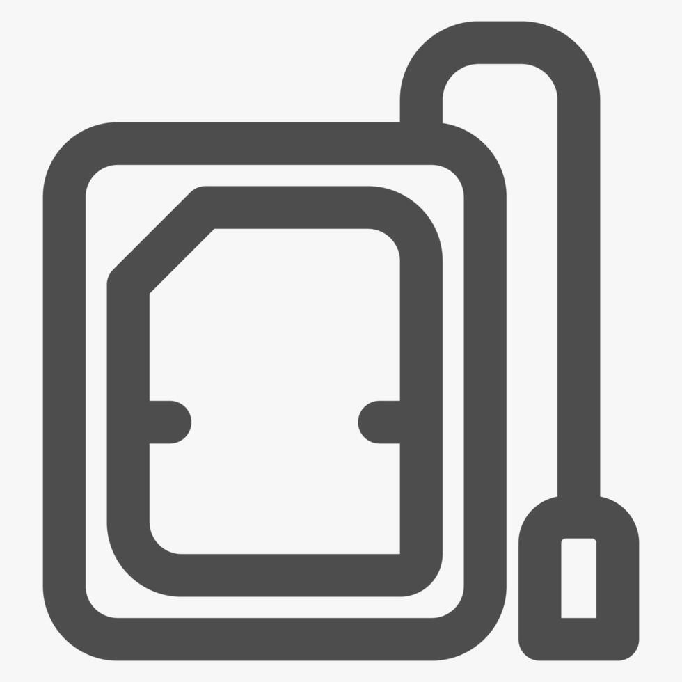 hardisk external, simple computer hardware icons vector